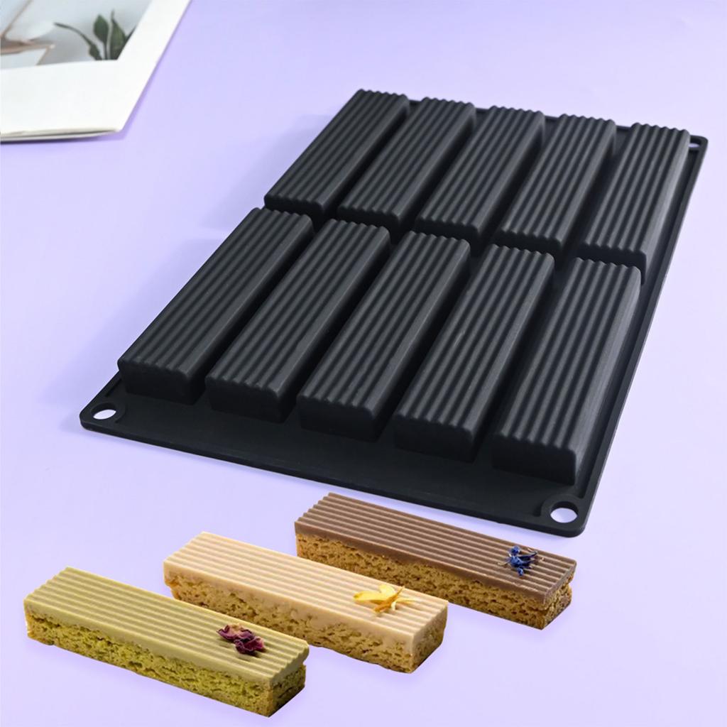 Vertical Stripes Silicone Molds Making Mousses Cake Molds Decorating Baking Tool for Making Chocolate Fondant Dessert