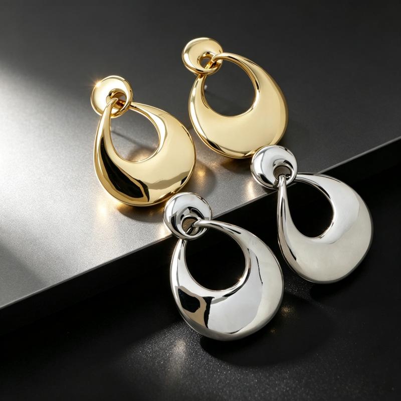 Minimalist Geometric Surface Water Drop Dangle Earrings - Elegant Commuting Jewelry
