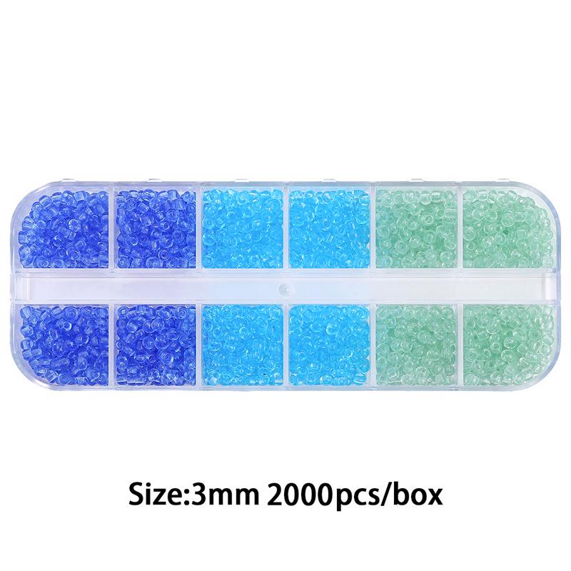 8/10/12/15 Grid Box: Seed Beads, Sequins, Imitation Pearls for DIY Necklaces & Phone Chains
