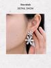 High-End Crystal Flower Stud Earrings: Elegant, Luxurious, Versatile for Any Occasion