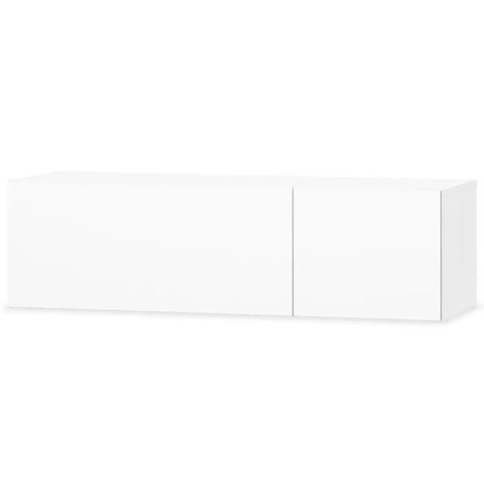 VidaXL Meuble TV Aggloméré 120 x 40 x 34 cm Blanc brillant