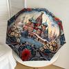 1PC Moscow, Architecture Umbrella-8-Rib Reinforced, Automatic Open, Lightweight & Durable, Cute Fashion Accessory for Outdoor, Beach, or Casual Use, B