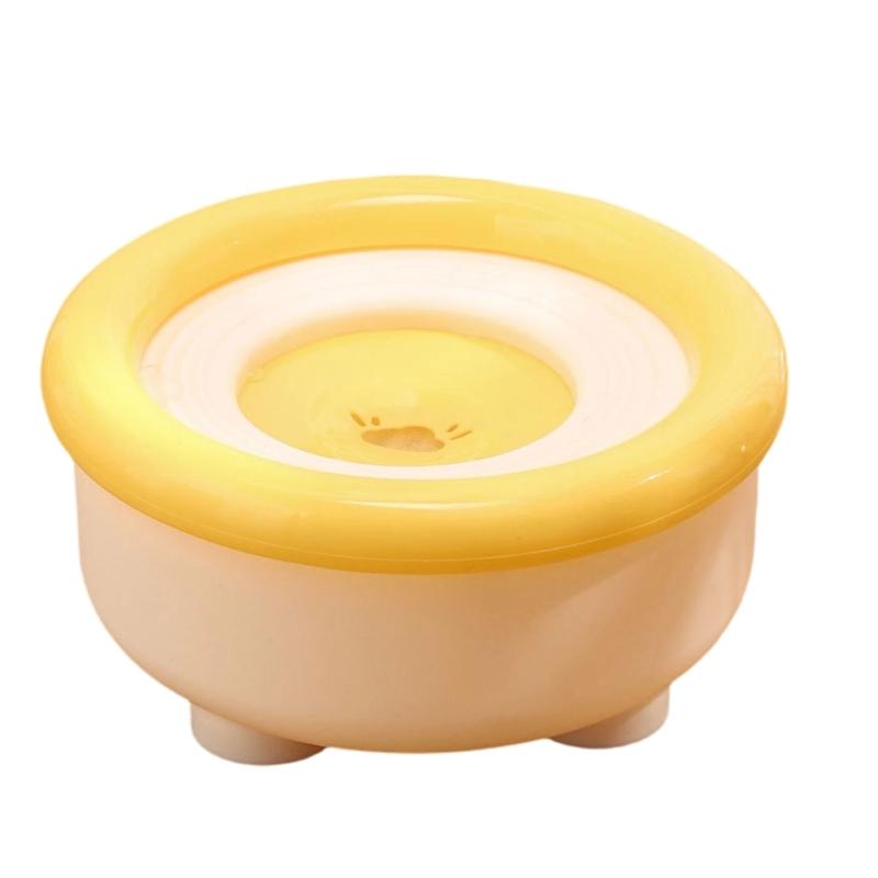 Dogs Floating Water Dispenser Spill Proof Bowl Spill Proof Design for Large Dog Slip Resistant жёлтый