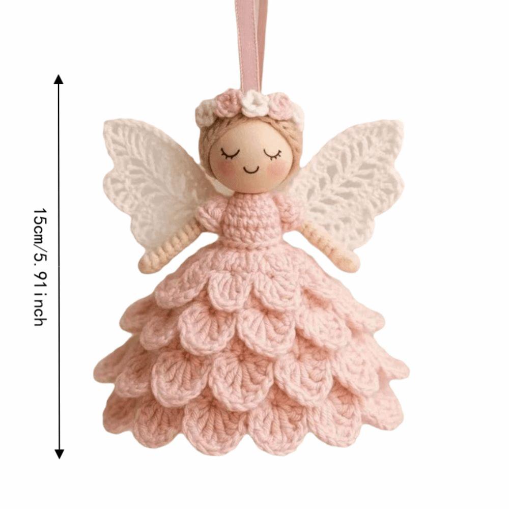 Cute Crochet Angel Ornament Kit Handmade Knitted Angel Pendant DIY Crochet Kit  Holiday Decor