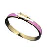 Cross-border L Four-Leaf Clover Leather Bracelet with Pink Leather, Small Padlock, and Tassel for Couples