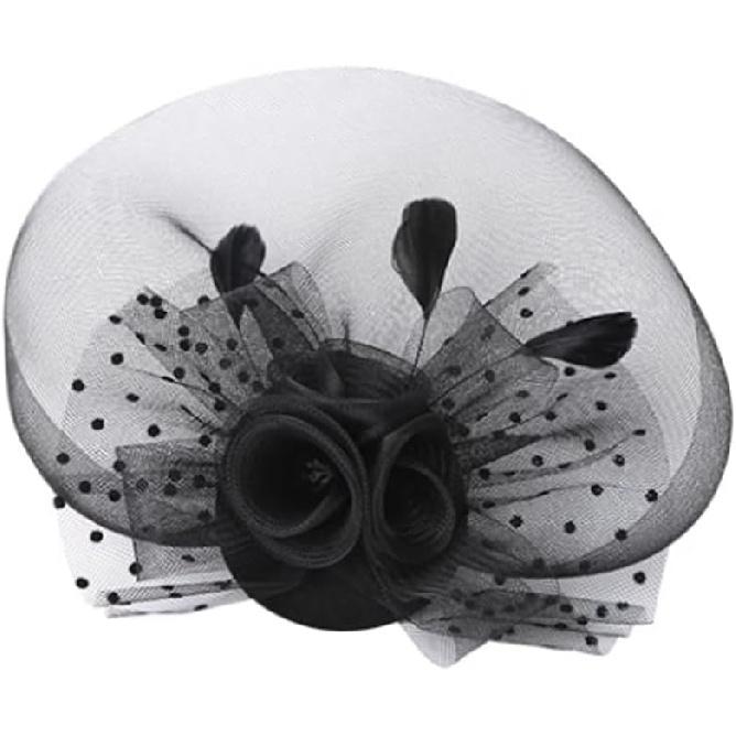 Top Hat Mesh Ladies Hair Accessories Headband Banquet Annual Party Evening Cheongsam