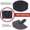 2Pieces 6 Bottle Wine Bag Nonwoven Felt Fabric with Dividers and Handle Wine Bottle Carriers Handbag for Camping Picnics