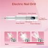 Portable Nail Drill Electric File Rechargeable Nail File with Bits for Acrylic Gel Removing Nails for Manicure Salon Home