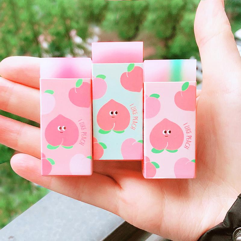 Cute Sweet Strawberry Rabbit Soft Rubber Eraser Kawaii School Office Supplies for Students Cool Prizes Stationery Korean