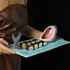 Creative Gift Shark Shape Sushi Plate Rectangle Ceramic Dumpling Plate Funny Decorative Cheese Board Dining Table Kitchen