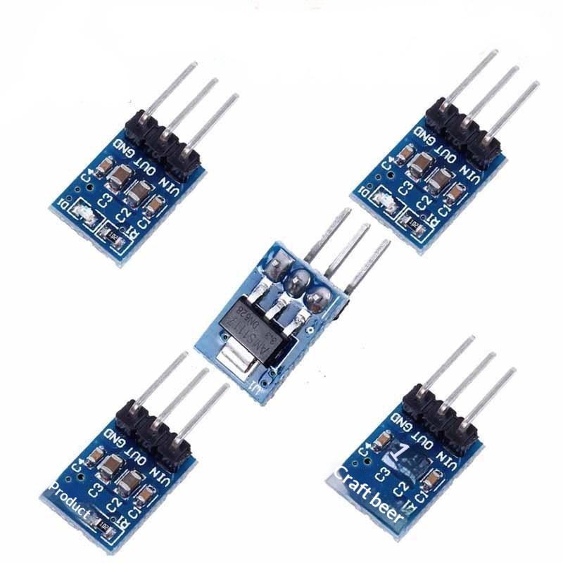 1/3/5Pcs Ams1117-3.3 Ldo Linear Regulator Board 800Ma Ams1117 3.3V Power Supply Module Diy Accessories