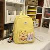 Schoolbag fog sweet waxy doll sweet and cute backpack kindergarten middle and large class bag spring outing research light small backpack