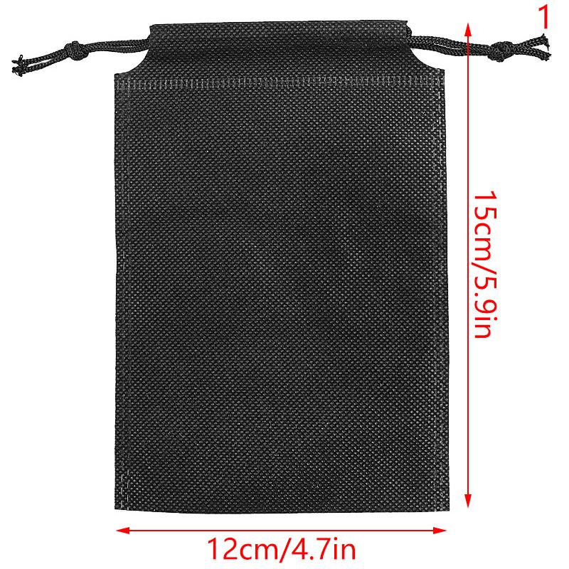 Shoe Dust Covers Non-Woven Dustproof Drawstring Black Drawstring Storage Bag Travel Pouch Shoe Bags Drying Shoes Protect