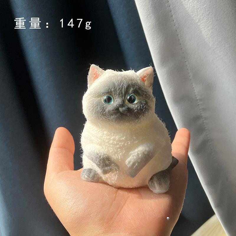 Милый Большой Кот Таба Сквиши Пушистый Супер Плюшевый Ручной Работы Котёнок Игрушка-Сжималка Моти Игрушка для Игры Рука Расслабление Антистресс Подарок
