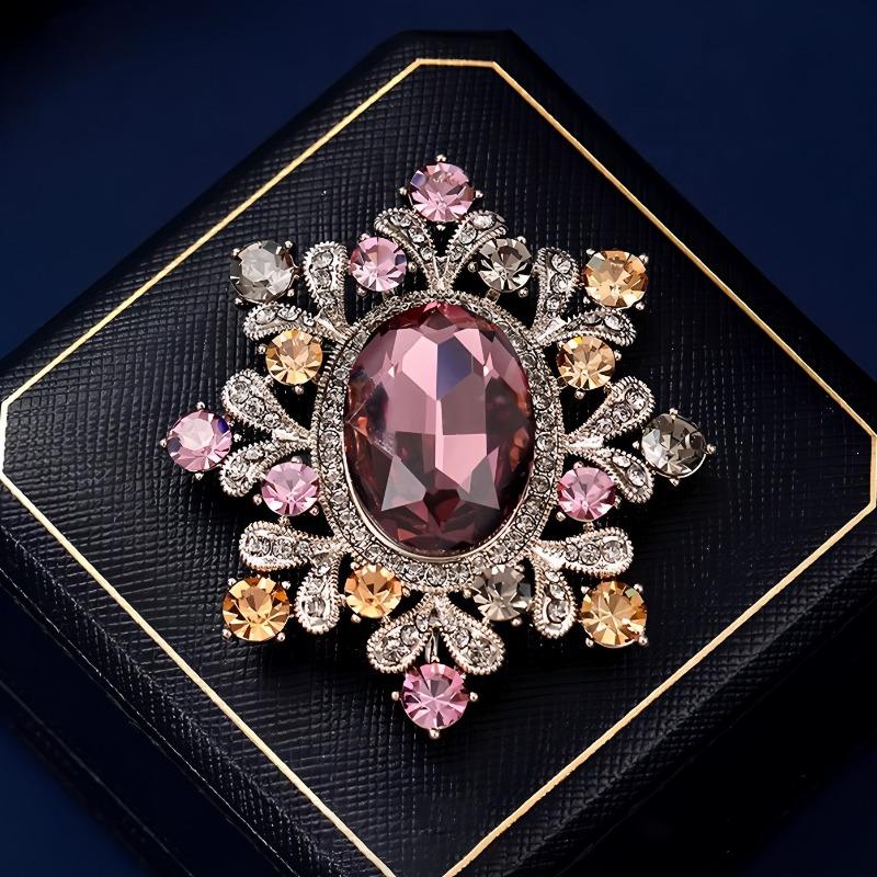 Retro Fuxin Flower Brooch, High-end Women's Design Sense, Niche Brooch Pin, Fashionable and Luxurious