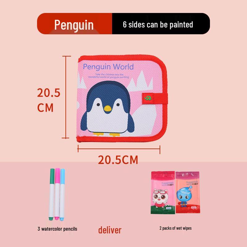 Portable Children's Drawing and Coloring Board - Reusable, Erasable, and Compact Toy for Kids