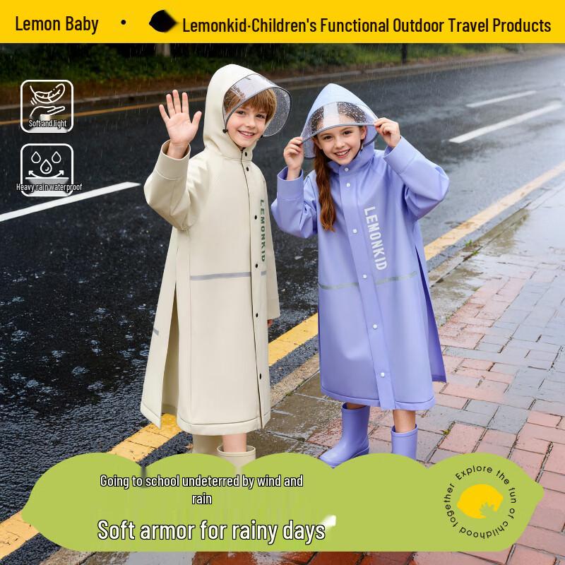 Lemonkid Cloud Soft Kids  Rain Poncho L