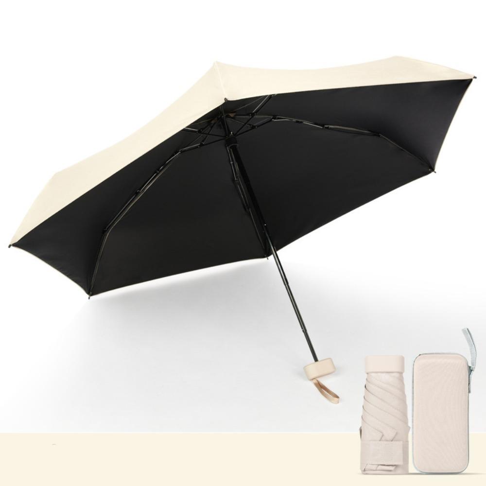 Windproof Rain Umbrella Anti UV Sun Shade Parasol Five-Folding Parasol  Student