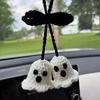1 Pair Ghost Pendants Crochet Car Mirror Hanging Accessories