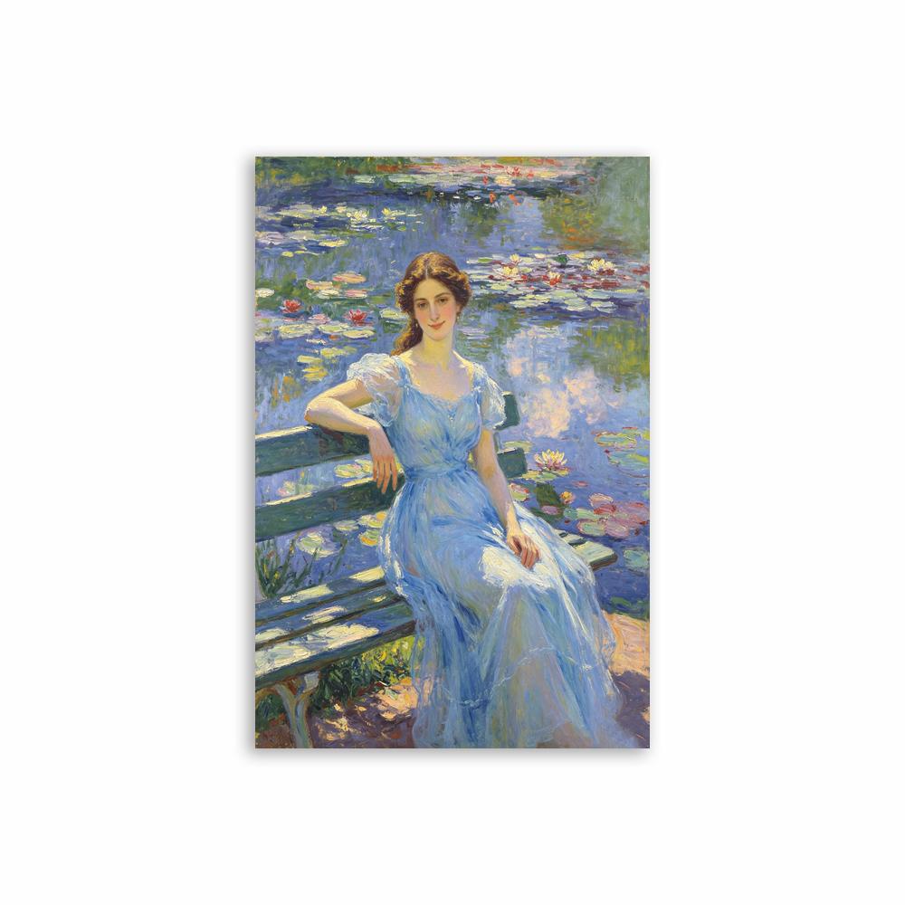 Mona Van Gogh's Starry Night Oil Painting Art Print Poster Classic Art Monet's Water Lilies Canvas Painting Funny Adam's Hand