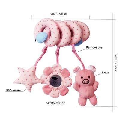 Babybett, Umwickelt um das Bett, Hängespielzeug, Hängespielzeug, Autositze, Spiral-Plüschtierbetten, Kinderwagen, Autositzbügel