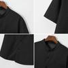 Men's Color  Shirt - V-neck Pocketed Short-sleeved Sweater
