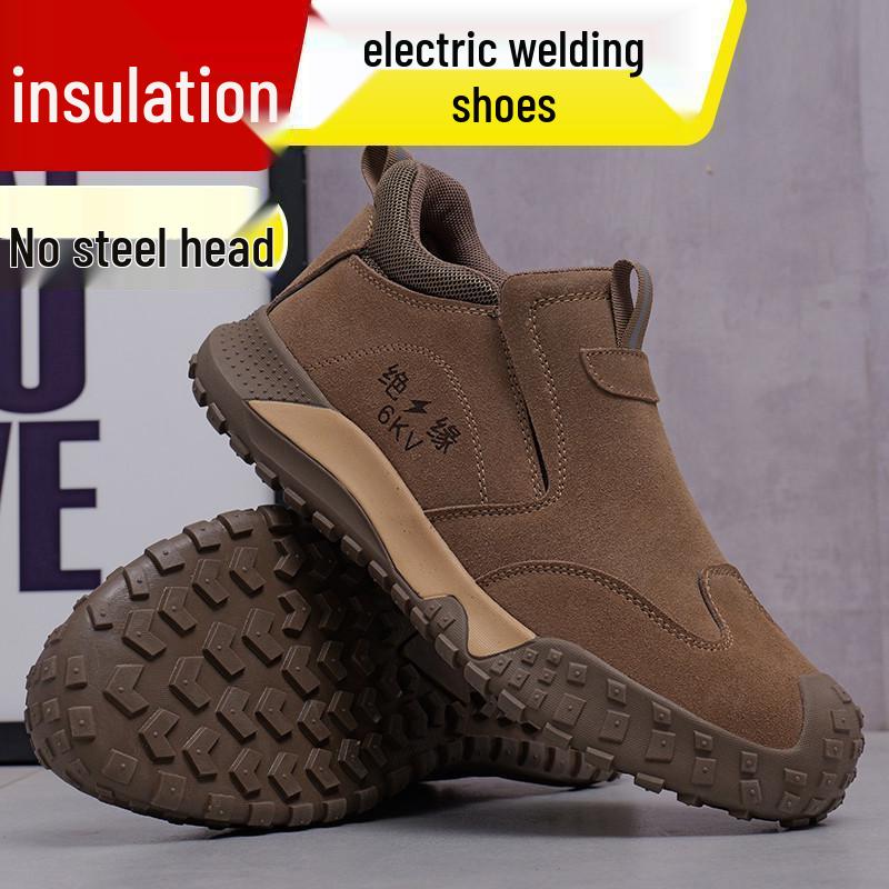 

Мужские утепленные защитные ботинки: Ударопрочный, Устойчивый к проколам, Коровья кожа, Искростойкий, Защита в любое время года для электриков и сварщиков