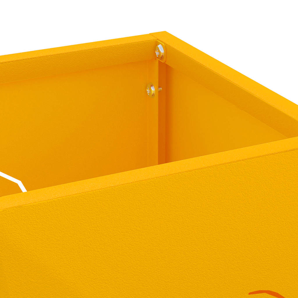 Umbrella Stand with Storage Mustard Yellow 15.5 X 15.5 X 49 Cm Metal