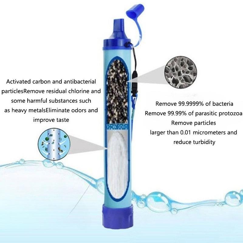 Multifunctional Portable Filter Direct Drinking Water Pipe Wilderness Survival Drinking Water Purifier Emergency Tool
