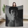The Vampire Diaries Damon salvatore Blanket Super Warm Plush Bedding Throws For Home Decor Travel Office Flannel Bedspread Bed