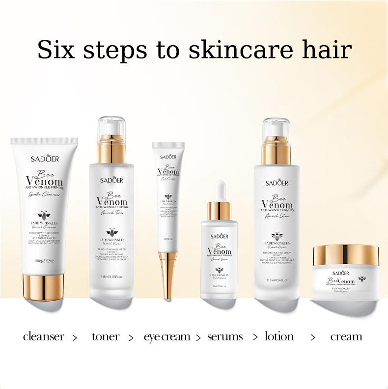 Beevenom Firming Brightening Nourish 6-piece Anti-wrinkle Whitening Skincare Set Luxury Gift Box