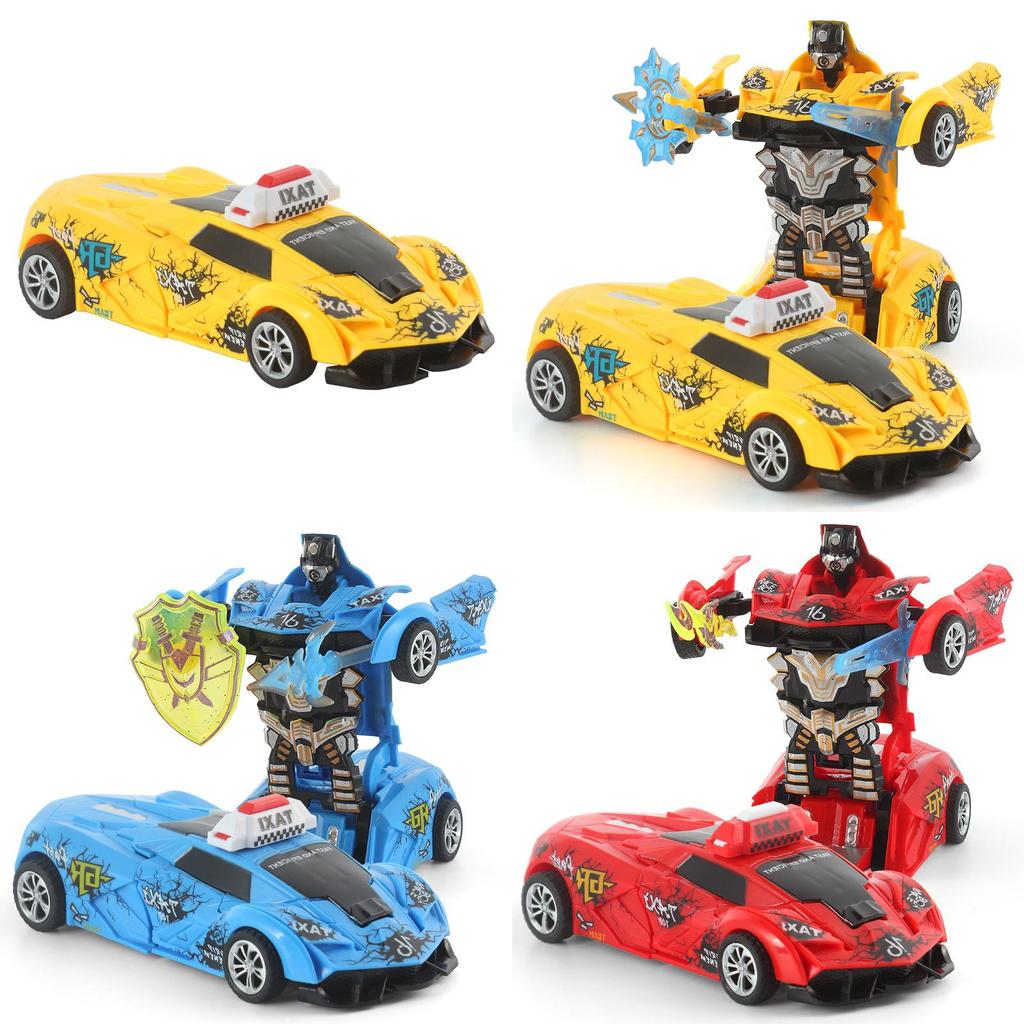 Plastic Childrens Deformation Car Toy With Inertia Drive For Early Learning And Parentchild Interaction