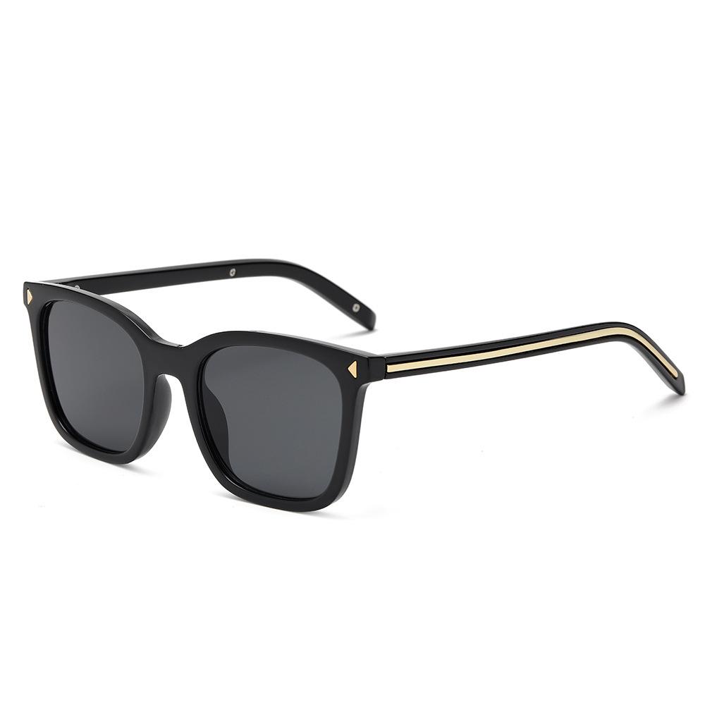 New retro large-frame square sunglasses for men and women looking thin travel photo UV-proof sunglasses