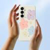 For Samsung Galaxy A17 5G Case Four Color Flowers Pattern Printing Straight Edge TPU Phone Back Cover