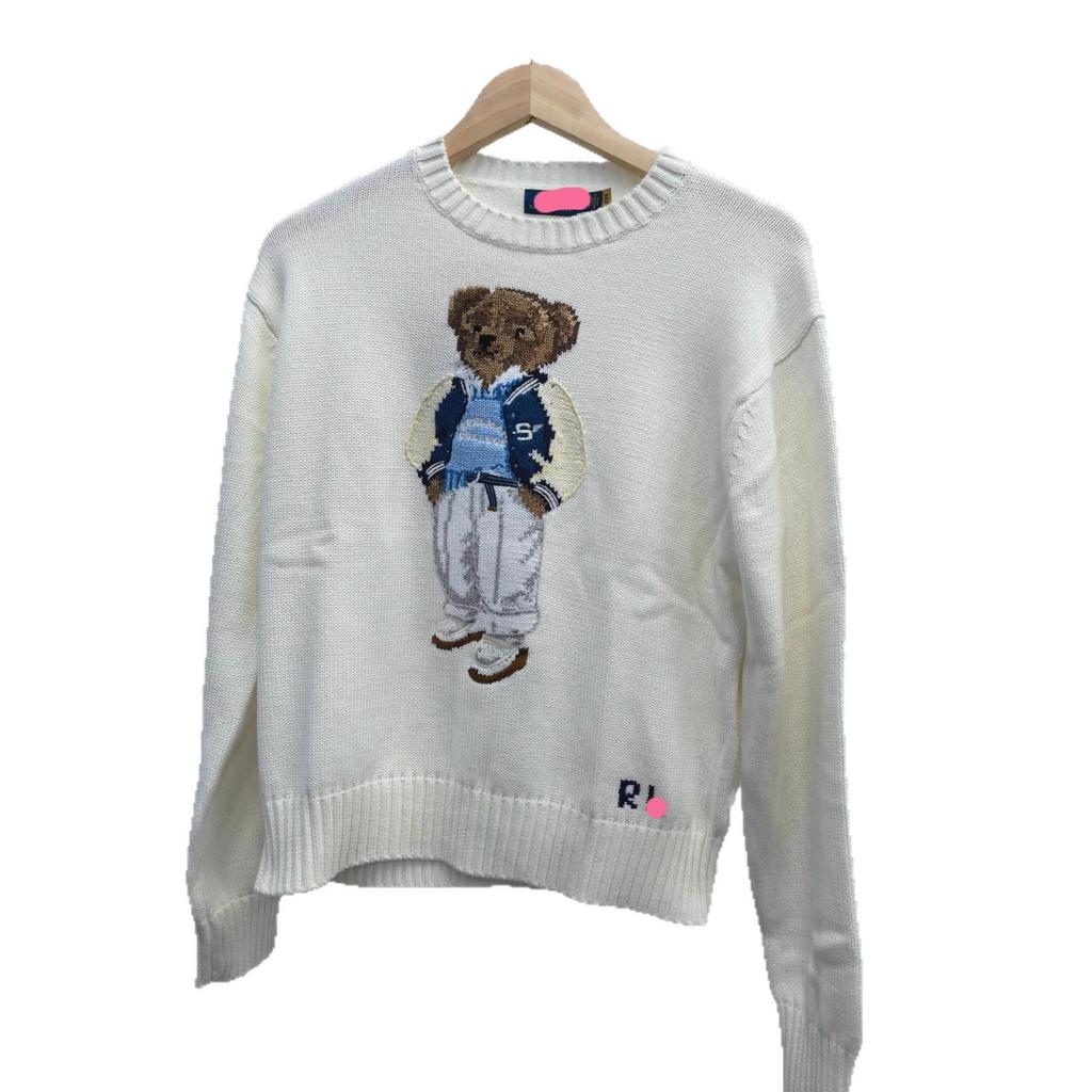 Women's 2025 Heavy-Duty Pure Cotton Little Bear Sweater: High-Quality, Scanable, Perfect for Autumn & Winter