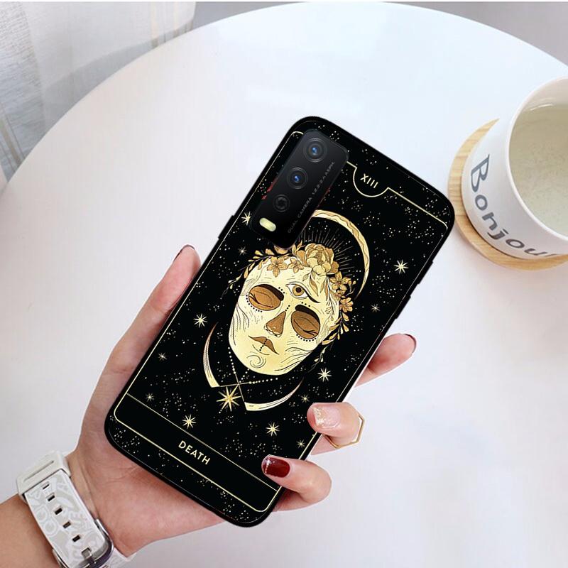 Boska Kobiecość Tarot Etui na Telefon Dla VIVO Y31 Y21 Y70 Y21S Y20 Y72 1907 Y12 Y11S Y53S Y33S Y55 Y76 Y51 Y15S Y01