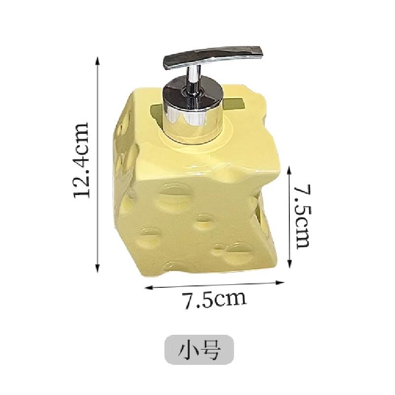 Creative Combination Emulsion Bottle Cheese Portable Soap Bottle Ceramic Bottle Shampoo Soap Dispenser Accessories Bathroom