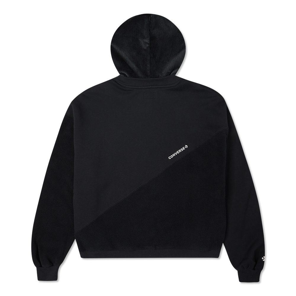 Converse Sweatshirts Women's Ink Black Hooded Moderate Regular 10023511-A02