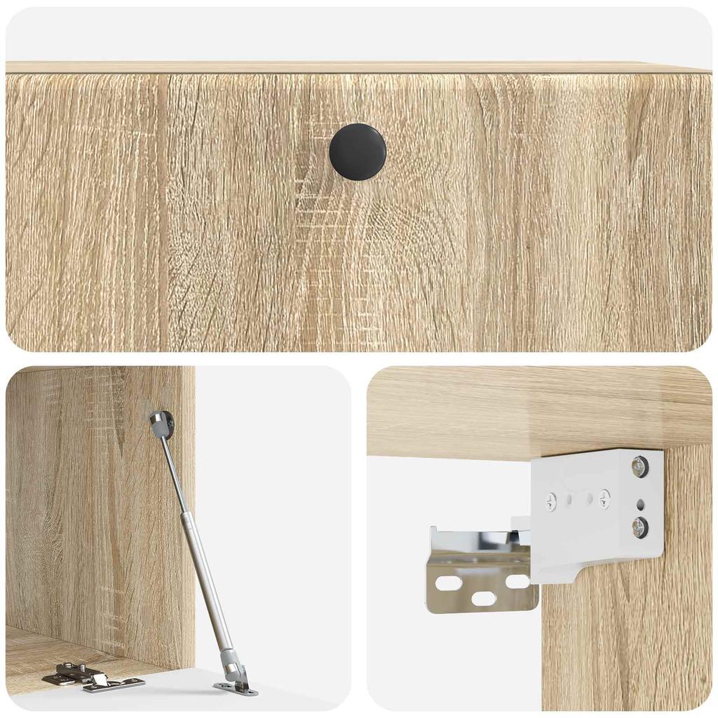 Wall Mounted TV Cabinet 78.5 x 41 x 30 cm Sonoma Oak