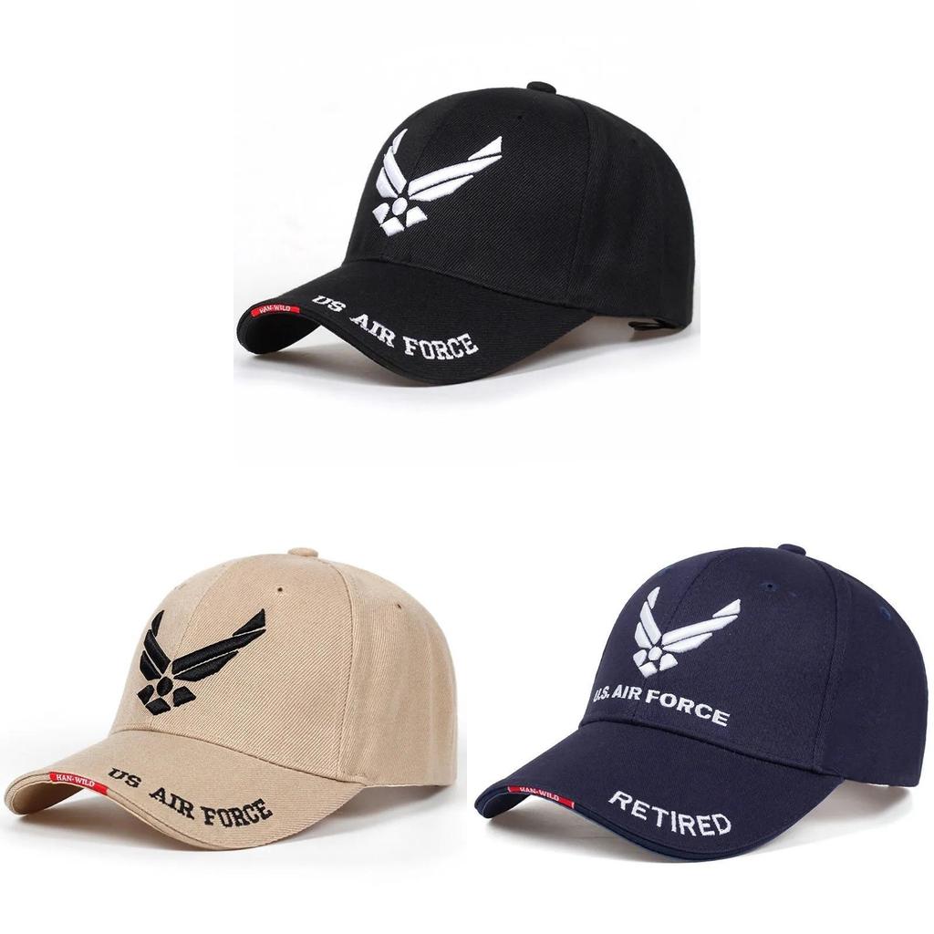 Usa Air Force Baseball Cap With Embroidered Brim For Outdoor Sun Protection