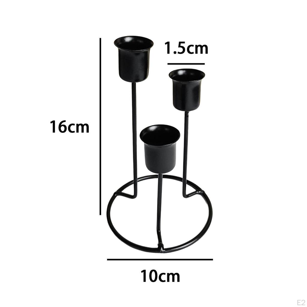 Taper Candle Candlestick Set of 3 Candelabra for Fireplace Halloween Centerpieces