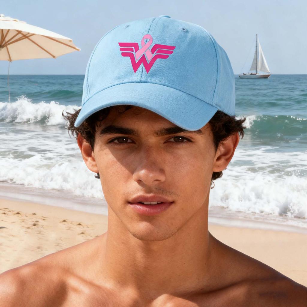 Deep Crown Baseball Cap Fashionable Sun Hat Printed Peaked Cap