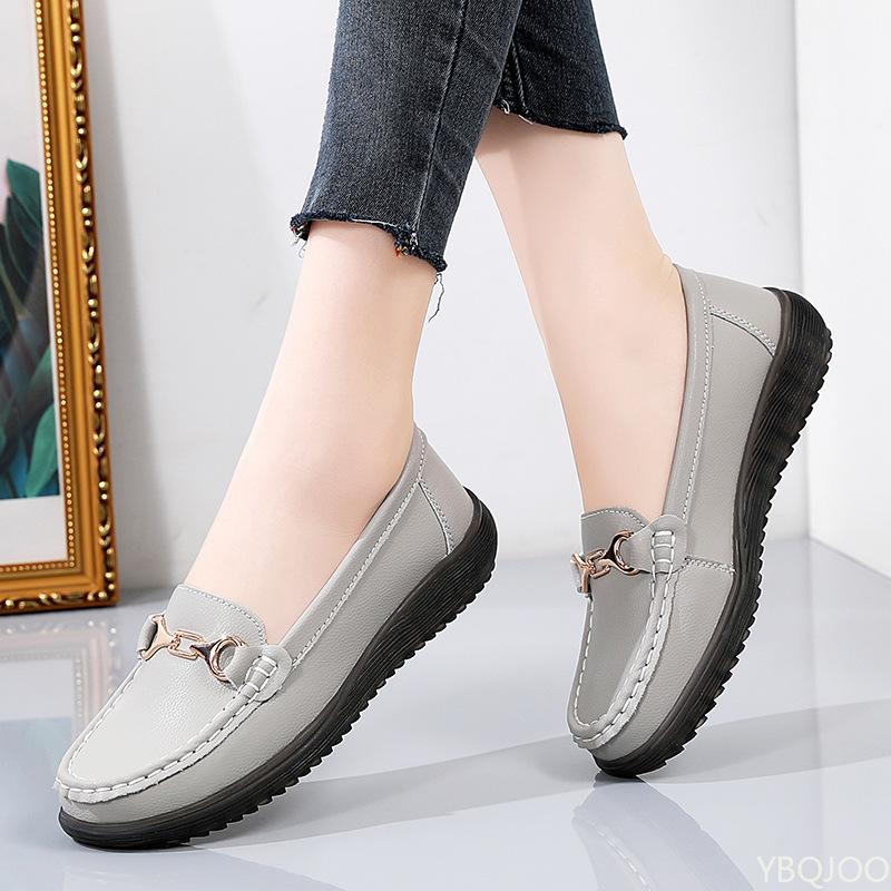 Fashionable Soft Sole Single Shoe New Summer Metal Design Women's Breathable and Non Slip Casual Women's Shoes Zapatos De Mujer