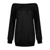 Fashion Women's Loose Off Shoulder Color Pullover Blouse Knit Sweater