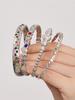 18k Gold-Plated Geometric Zirconia Enamel Bracelet Set