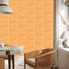 Polynesian Geometric Pattern Wallpaper Cream and Gold 50x1000