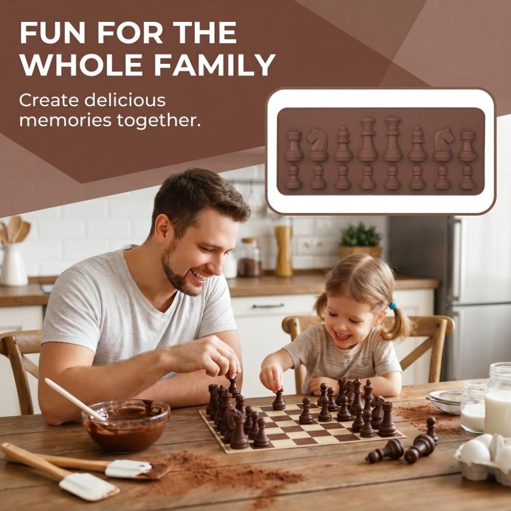 Silicone Silicone Chocolate Mold Non-stick Chess Piece Chocolate Bar Mold Food Grade International Chess