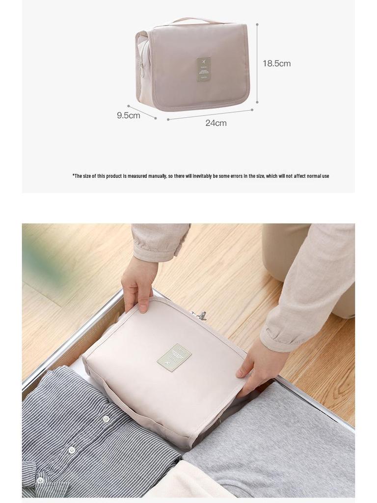 2023 Travel Hook Wash Bag with Wet/Dry Separation and Large Capacity Makeup Storage