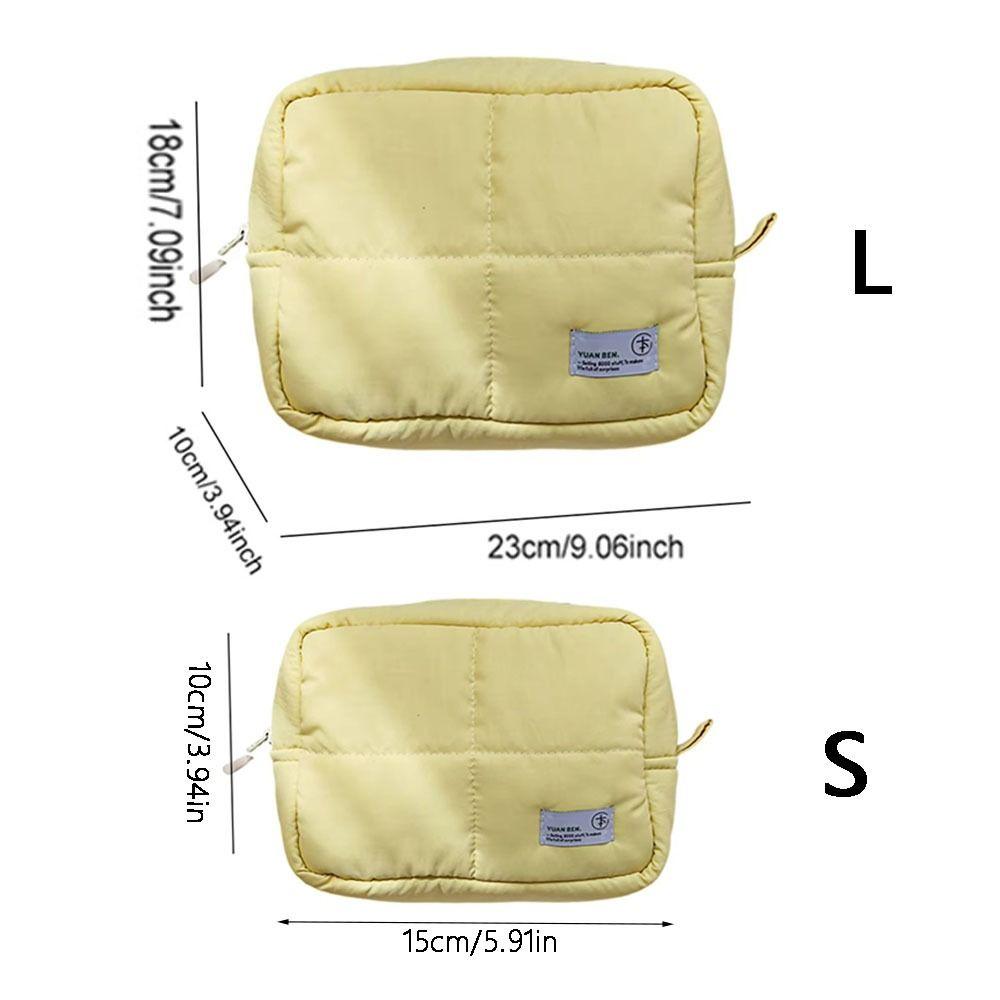 Quilted Makeup Bag Puffer Skincare Storage Bag Suitcase Cosmetic Pouch  for Women