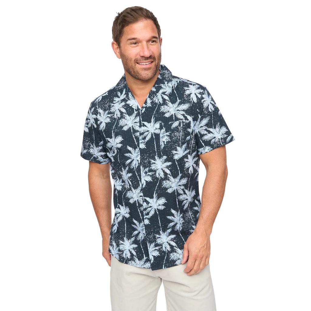 Bewley & Ritch Mens Palmetto Palm Print Short-Sleeved Shirt